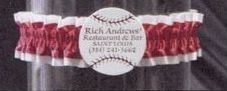 2 Color Plain Ribbon Leg Garter W/ Imprint Emblem