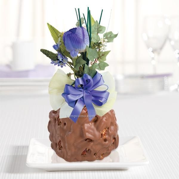 Purple Tulips Jumbo Caramel Apple Gift - 1 Piece
