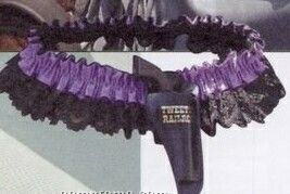 Specialty 1 Color Bottom Laced Leg Garter W/ Imprinted Gun Holster