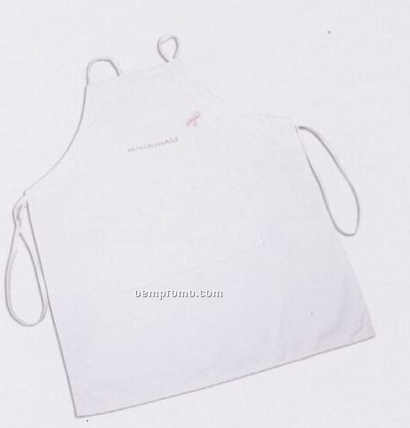 Poly Cotton Twill Self Strap Apron W/ 2 Pockets (26"X30")
