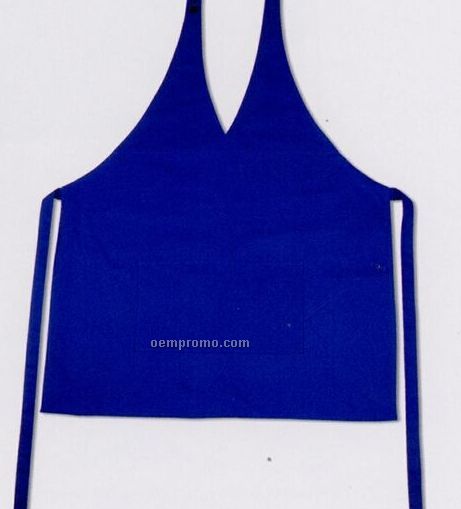 Heavy Duty Poly Cotton Bib Apron W/ Button Adjustable Neck Strap (28"X35")
