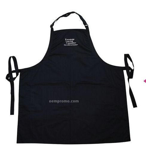 Deluxe Twill Bib Apron W/ Twin D-rings Adjustable Neck Strap (24"X28")