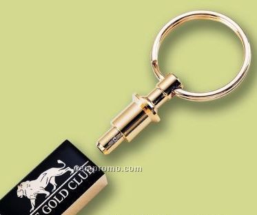 Valet Rectangular Gold Pull Apart Key Ring (Photo Imaging)
