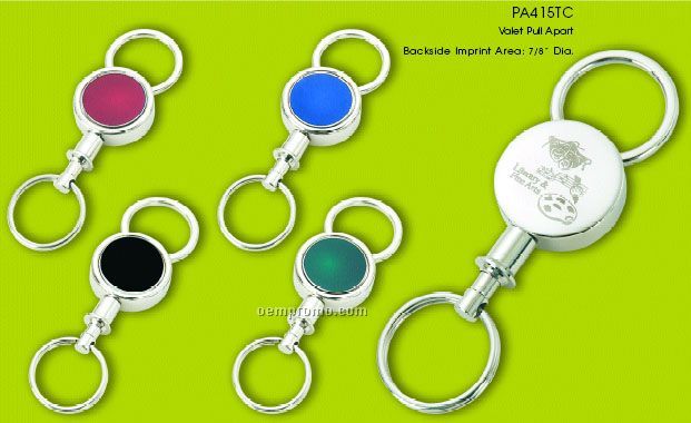 Valet Pull Apart Keyring With Translucent Cloisonne