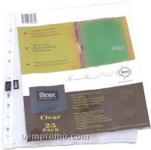 25 Pack Clear Top Load Sheet Protectors