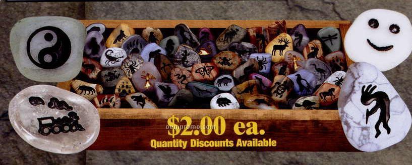 Totem Power Carved Tumbled Gemstones (100 Count Basic Assortment)