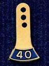 Multiples Of 5 Stock Year Tab For Service Award & Recognition Pins #40