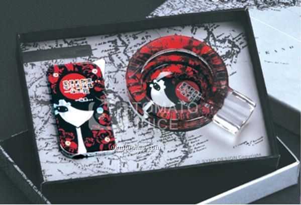 Glass Ashtray With Light
