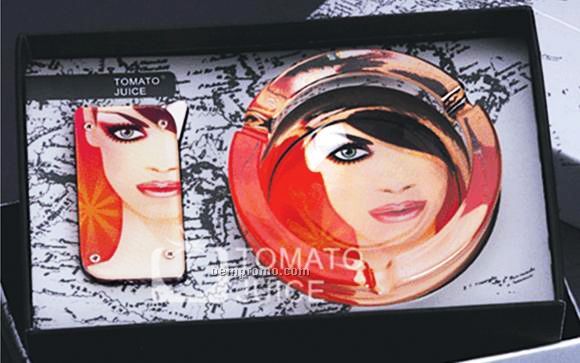 Glass Ashtray With Light