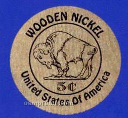 Laser Engraved Wooden Nickel