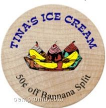 Laser Engraved Wooden Nickels - Multicolored